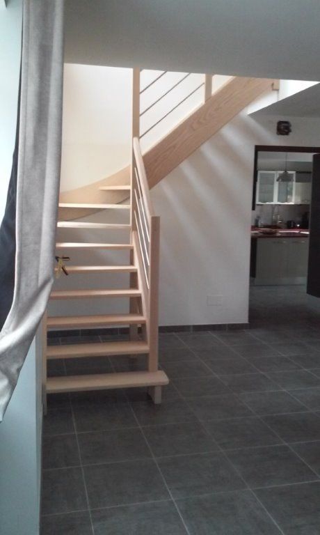 Fabrication d'un escalier en chêne